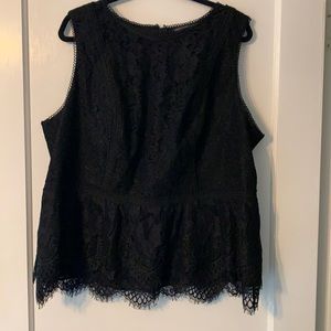 White House Black Market Lace Sleeveless Top 20W